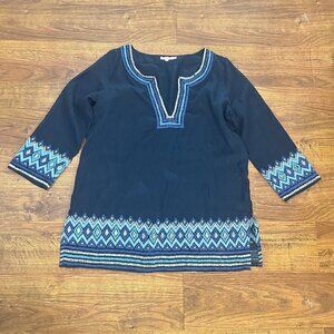 Calypso St.Barth linen embroidered tunic